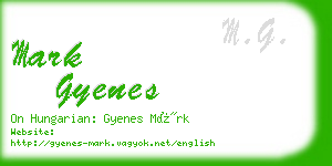 mark gyenes business card